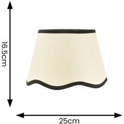 ValueLights Dutton Natural Scallop Edge Small Lamp Shade with Rust Trim - Cream - Wilko - thumbnail 5