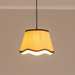 ValueLights Dutton Natural Scallop Edge Small Lamp Shade with Rust Trim - Cream - Wilko - thumbnail 3