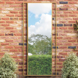 MirrorOutlet The Genestra Gold Modern Wall and Leaner Garden Mirror 200 x 90cm - Size: 200 x 90 x 3cm - Wilko - thumbnail 3