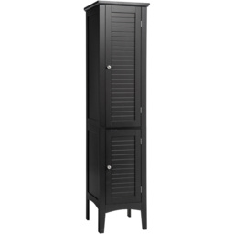 Costway 2 Door Black Freestanding Bathroom Cabinet - Size: 100 x 48 x 22cm - Wilko - thumbnail 3