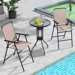 Costway 2 Seater Garden Bistro Set Beige - Wilko - thumbnail 4