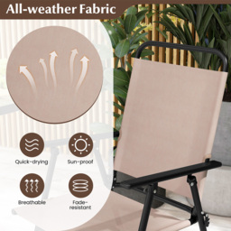 Costway 2 Seater Garden Bistro Set Beige - Wilko - thumbnail 5