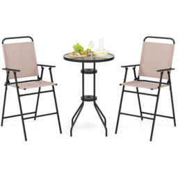 Costway 2 Seater Garden Bistro Set Beige - Wilko - thumbnail 3