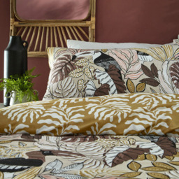 furn. Tocorica Double Cream Exotic Jungle Reversible Duvet Cover Set - Wilko - thumbnail 3