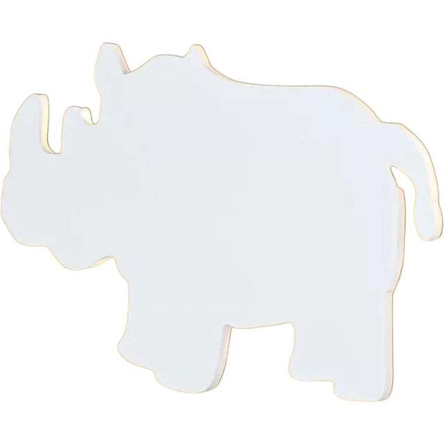 Marco Paul Warm White LED Rhino Wall Mounted Kids Night Light 30cm - Size: 20 x 20 x 10cm - Multicoloured - Wilko - image 1