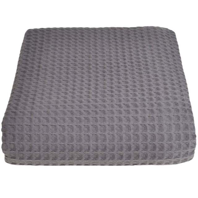 Allure Home Fashions Hotel Graphite Waffle Throw Blanket 175 x 225cm - Grey - Wilko - image 1