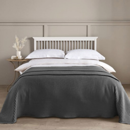 Allure Home Fashions Hotel Graphite Waffle Throw Blanket 175 x 225cm - Grey - Wilko - thumbnail 3