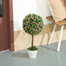 Portland Pink Rose Flower Artificial Plants in Pot 60cm 2 Pack - Size: 60 x 27 x 27cm - Wilko - thumbnail 5