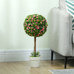 Portland Pink Rose Flower Artificial Plants in Pot 60cm 2 Pack - Size: 60 x 27 x 27cm - Wilko - thumbnail 6