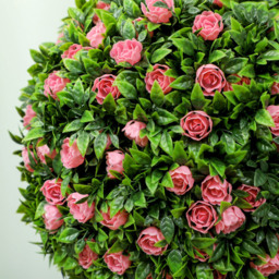 Portland Pink Rose Flower Artificial Plants in Pot 60cm 2 Pack - Size: 60 x 27 x 27cm - Wilko - thumbnail 4
