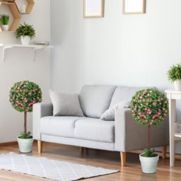 Portland Pink Rose Flower Artificial Plants in Pot 60cm 2 Pack - Size: 60 x 27 x 27cm - Wilko - thumbnail 7
