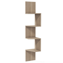 Decorotika Desaldo 4 Shelf Cordoba Corner Wall Mounted Shelving Unit - Size: 155.2 x 29.6 x 29.6cm - Grey - Wilko - thumbnail 3