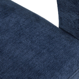 Living and Home Dark Blue Chenille Upholstered Accent Chair with Lumbar Pillow - Size: Single - Wilko - thumbnail 6