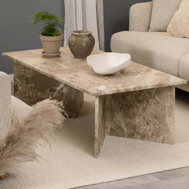 Florence Vega Brown Marble Coffee Table - Furniture To Go - Wilko - image 1