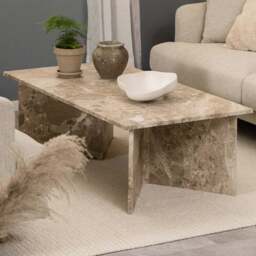 Florence Vega Brown Marble Coffee Table - Furniture To Go - Wilko