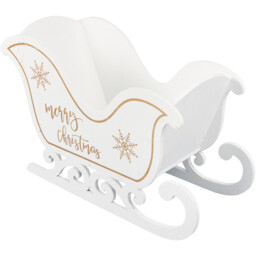 Wooden Merry Christmas Sleigh - Wilko - thumbnail 1