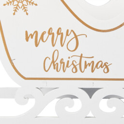 Wooden Merry Christmas Sleigh - Wilko - thumbnail 4