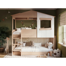 Flair Dreamland Oak Play House Bunk Bed - Size: Single - Brown - Wilko - thumbnail 6
