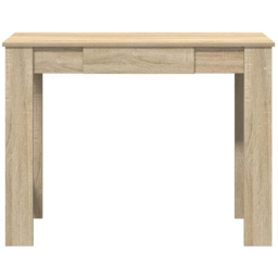 vidaXL Single Drawer Computer Desk Sonoma Oak - Size: 75 x 100 x 45cm - Brown - Wilko - thumbnail 4