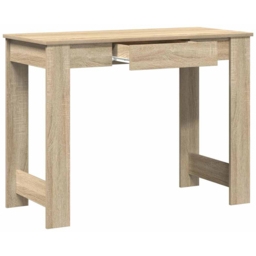 vidaXL Single Drawer Computer Desk Sonoma Oak - Size: 75 x 100 x 45cm - Brown - Wilko - thumbnail 5