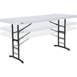 Lifetime Products Height Adjustable Commercial Table - Size: 91 x 182.9 x 76.2cm - Cream - Wilko - thumbnail 5
