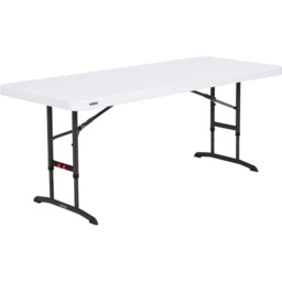 Lifetime Products Height Adjustable Commercial Table - Size: 91 x 182.9 x 76.2cm - Cream - Wilko - thumbnail 3