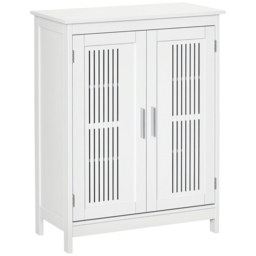 Kleankin 2 Door White Freestanding Bathroom Cabinet - Size: 80.0 cm x 30.0 cm x 60.0 cmcm - Wilko - thumbnail 3