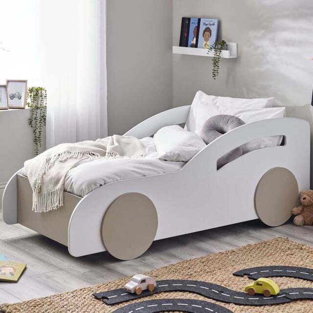 Julian Bowen Atlantis White Car Bed - Size: Toddler - Wilko - image 1