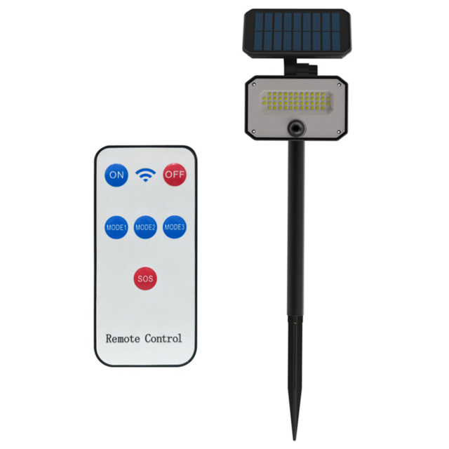 Ener-J 8W PIR Floodlight with Remote - Size: 25 x 15 x 10cm - Black - Wilko - image 1