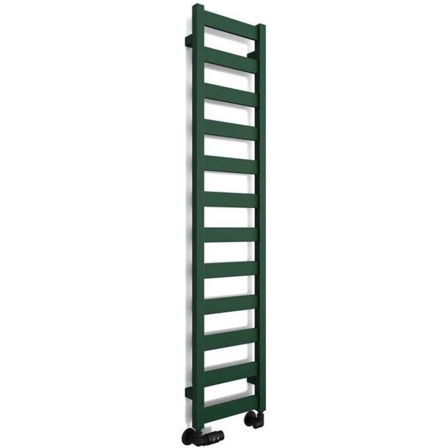 Terma Vivo Matt Green Heated Towel Rail 1215 BTU 1390 x 300mm - Size: 139 x 30 x 7.2cm - Wilko - image 1