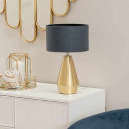 ValueLights Jax Charcoal Shade Antique Brass Touch LED Table Lamp - Size: 41 x 25 x 25cm - Gold - Wilko - thumbnail 6