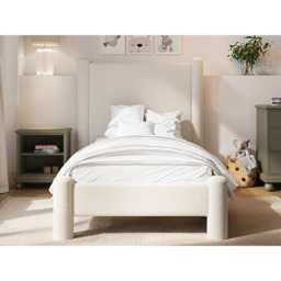 Flair Rayne Single Beige Boucle Fabric Pillar Bed - Cream - Wilko - thumbnail 6