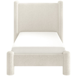Flair Rayne Single Beige Boucle Fabric Pillar Bed - Cream - Wilko - thumbnail 4