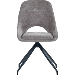 Julian Bowen Jonah Set of 2 Grey Chenille Upholstered Swivel Dining Chair - Wilko - thumbnail 5