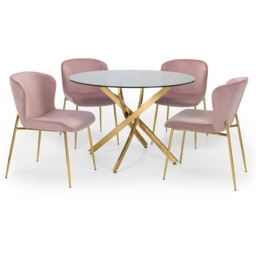 Julian Bowen Harper Set of 2 Dusky Pink Dining Chairs - Wilko - thumbnail 7