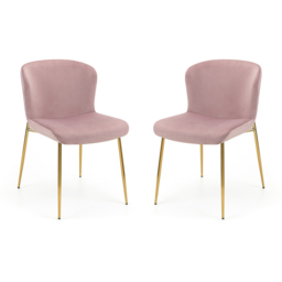 Julian Bowen Harper Set of 2 Dusky Pink Dining Chairs - Wilko - thumbnail 3