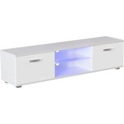 Vida Designs Cosmo 2 Door White TV Unit with LED - Size: 40 x 160 x 38cm - Wilko - thumbnail 3