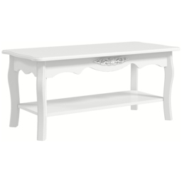 Portland White Wooden Coffee Table - Size: 94 x 44 x 43cm - Wilko - thumbnail 3