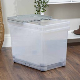 Wham 80L Grey Storage Box with Wheels and Lid 2 Pack - Wilko - thumbnail 3