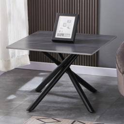 wilko Arlo Grey Wood Grain Ceramic End Table - Size: 118 x 60 x 60cm - Shankar - thumbnail 1