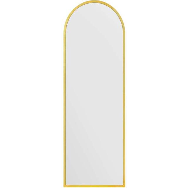 The Arcus Gold Arched Leaner Wall Mirror 180 x 60cm - MirrorOutlet - Wilko - image 1