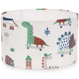 ValueLights Dino Small Drum Shade - Size: 15 x 25 x 25cm - Multi - Wilko