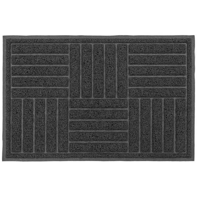 JVL Grey Square Mud Grabber Scraper Doormat 40 x 60cm - JVL Homewares - Wilko - image 1