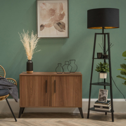 ValueLights Hiru 3 Shelf Black Floor Lamp Base - Size: 137.5 x 39.5 x 39.5cm - Wilko - thumbnail 3