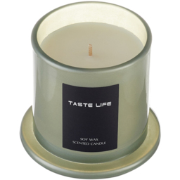 Living and Home Basil and Citrus Soy Wax Scented Candle - Size: 11.5 x 9 x 9cm - Green - Wilko - thumbnail 7