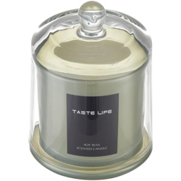 Living and Home Basil and Citrus Soy Wax Scented Candle - Size: 11.5 x 9 x 9cm - Green - Wilko - thumbnail 4