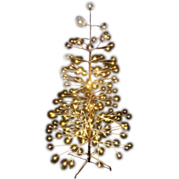 Shatchi Warm White LED Pre-Lit Brown Snow Twig Artificial Christmas Tree 4ft - Wilko - thumbnail 1