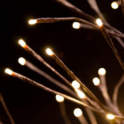 Shatchi Warm White LED Pre-Lit Brown Snow Twig Artificial Christmas Tree 4ft - Wilko - thumbnail 6