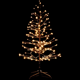 Shatchi Warm White LED Pre-Lit Brown Snow Twig Artificial Christmas Tree 4ft - Wilko - thumbnail 4