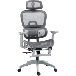 Portland Grey Ergonomic Swivel Office Chair Swivel with 3D Armrest - Size: 122 x 64 x 66cm - Wilko - thumbnail 3
